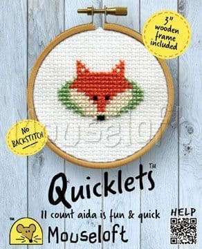 Mouseloft Fox Quicklets cross stitch kit